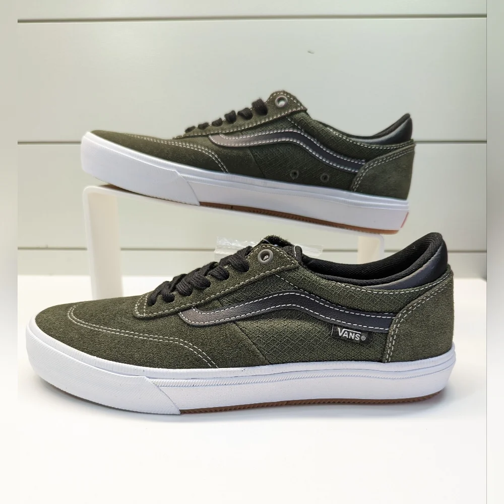 Vans Gilbert Crockett Black Forest Night Green Suede Skateboard shoes sz Men's 8